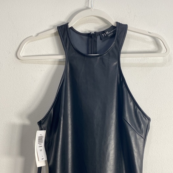Ten by Babaton Cinema Dress Vegan Leather Size 4 - Picture 3 of 12